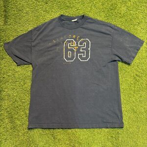 Vintage Rainforest Cafe Athletic Department Faded Graphic Baggy Shirt Sz XL Navy